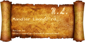 Mandler Leonárd névjegykártya