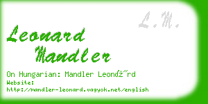 leonard mandler business card